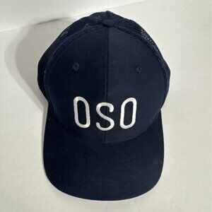 Richardson OSO Trucker Hat Snapback Mesh Cap Men's Adjustable Navy Blue